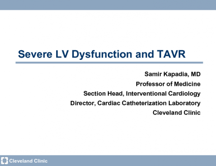 Thoughtful Commentary Severe Lv Dysfunction And Tavr Tctmd