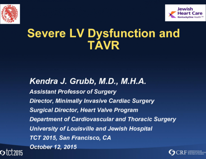 Severe Lv Dysfunction And Tavr Case Presentation Tctmd