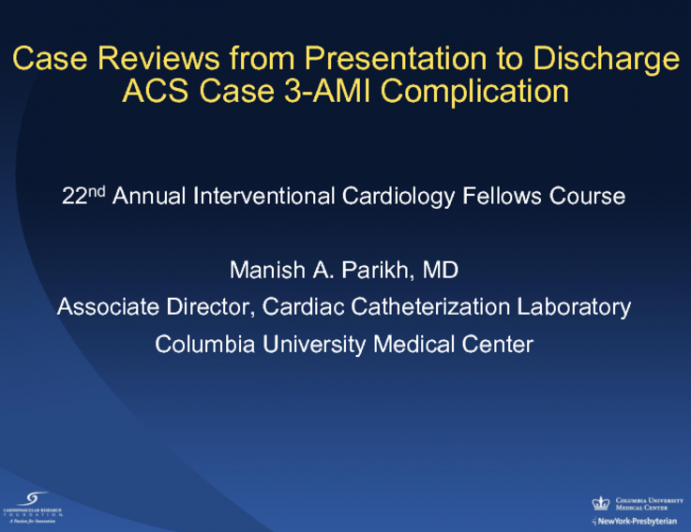 ACS Case 3 AMI Complication