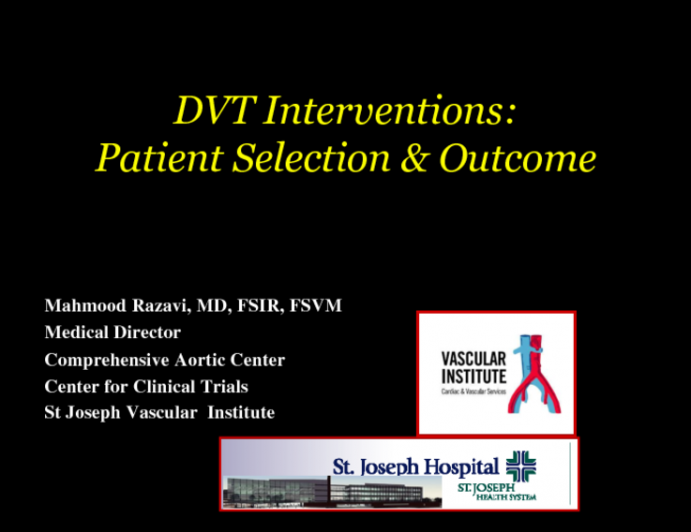 CatheterDirected Thrombolysis and Lysis for Acute