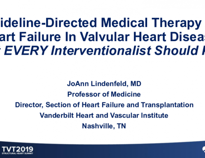 GuidelineDirected Medical Therapy for Heart Failure in Valvular Heart