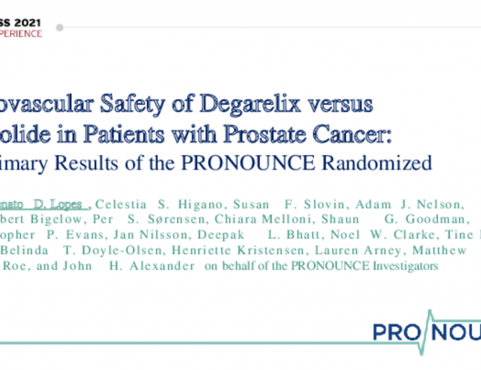 Cardiovascular Safety Of Degarelix Versus Leuprolide In Patients With Prostate Cancer The Primary Results Of The Pronounce Randomized Trial Tctmd Com