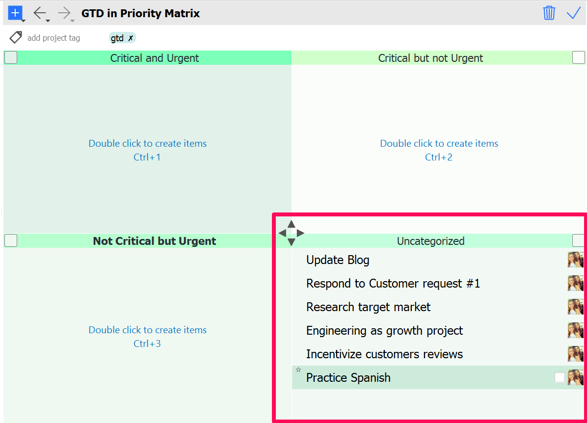 transitioning from GTD