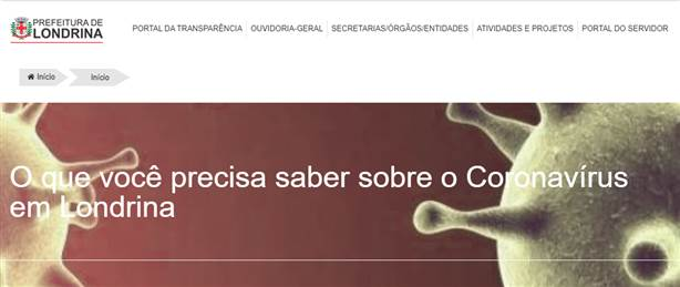 Imagem do site da Prefeitura