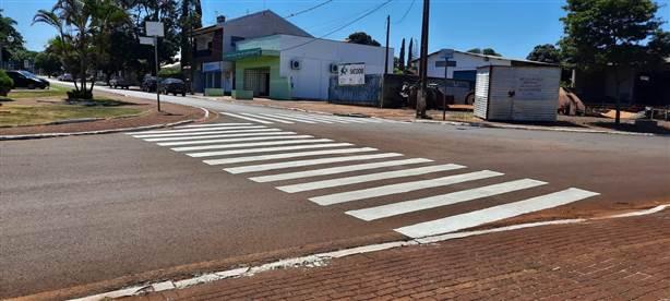 Foto divulgada pelo municipio, onde mostra melhoria na sinalização. Foto: Prefeitura de Tupãssi