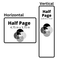Playbill Advertising 1/2 Page - B&W