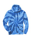 Royal Blue Tie Dye Hooded Sweatshirt Pullover
