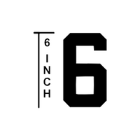 Single Digit Number (6" Black)