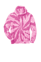 Pink Tie Dye Hooded Sweatshirt Pullover