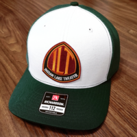 Richardson 112 Snapback Trucker Cap (White/Dark Green)