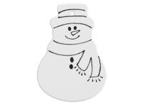 Hand Detailed Snowman Party Ornament