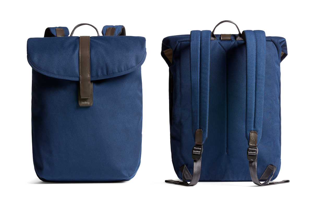 Slim Backpack: Fabric & Leather Backpack With Laptop ...