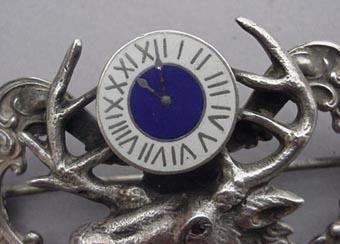 BPOE pin with Figural Elks Head and enamelled