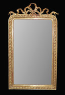 French Giltwood Ribbon Motif Mirror