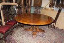 Round Walnut Dining Table