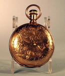 HAMPDEN POCKET WATCH DUEBER 14K CASE FANCY