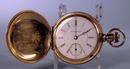 HAMPDEN POCKET WATCH DUEBER 14K CASE FANCY