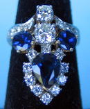 MERRIN 2.3 CARAT SAPPHIRE 1.2 CARAT DIAMOND 18K RING