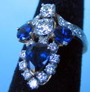 MERRIN 2.3 CARAT SAPPHIRE 1.2 CARAT DIAMOND 18K RING