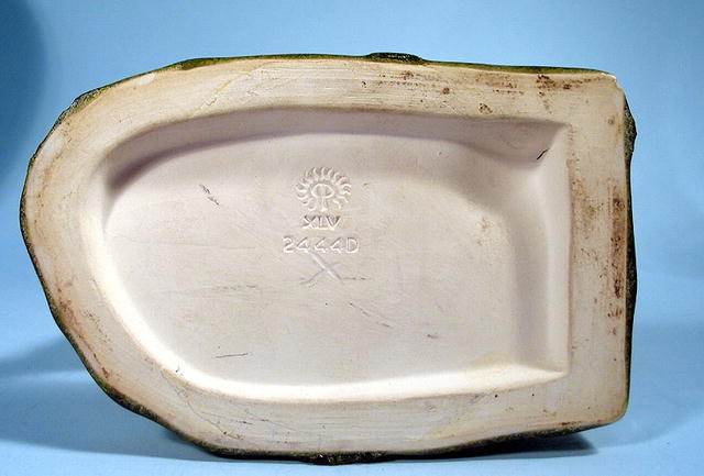 ROOKWOOD 2444D ELEPHANT BOOKEND GREEN GLAZE 1945 NICE