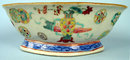 GOOD CHINESE TONGZHI MARK AND PERIOD FOOTED BOWL QING DYNASTY 1870S FAMILLE ROSE