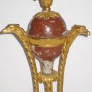 Pair Antique Russian Ormolu Bronze and Marble Candelabra