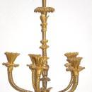 Pair Antique Russian Ormolu Bronze and Marble Candelabra