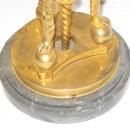 Pair Antique Russian Ormolu Bronze and Marble Candelabra