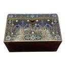 Bronze Cloisonne Enamel Locking Jewelry Chest