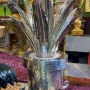 Art Deco Style Silvered Bronze Potted Aloe Sculptures