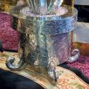 Art Deco Style Silvered Bronze Potted Aloe Sculptures