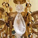 Gilt Bronze and Rock Crystal 14-Light Chandelier