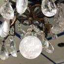 Maison Baguès Attributed Bronze and Rock Crystal Chandelier