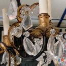 Maison Baguès Attributed Bronze and Rock Crystal Chandelier