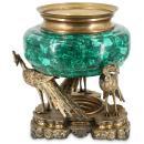 Japonisme Malachite and Gilt Bronze Centerpiece Attributed to Eugene Cornu and G. Viot et Cie