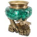 Japonisme Malachite and Gilt Bronze Centerpiece Attributed to Eugene Cornu and G. Viot et Cie