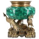 Japonisme Malachite and Gilt Bronze Centerpiece Attributed to Eugene Cornu and G. Viot et Cie