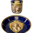 Meissen Chocolate Cup and Saucer c1790