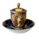 Meissen Chocolate Cup and Saucer c1790