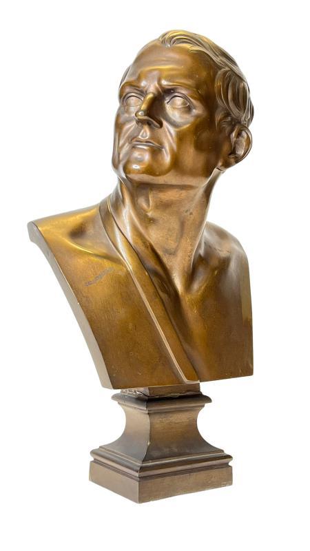 Grand Tour Bronze Bust of Greek Lsyimachus, Successor to Alexander the Great