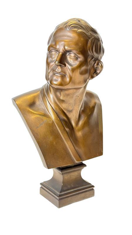 Grand Tour Bronze Bust of Greek Lsyimachus, Successor to Alexander the Great