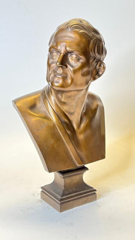 Grand Tour Bronze Bust of Greek Lsyimachus, Successor to Alexander the Great