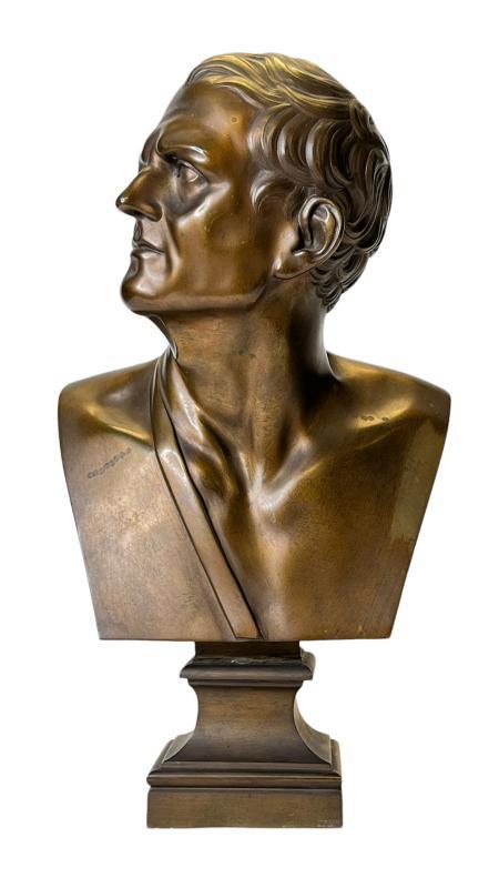 Grand Tour Bronze Bust of Greek Lsyimachus, Successor to Alexander the Great