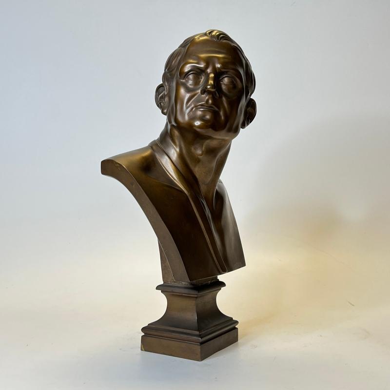 Grand Tour Bronze Bust of Greek Lsyimachus, Successor to Alexander the Great