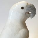 Pair Vintage Italian Alabaster Parrot Bookends