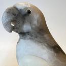 Pair Vintage Italian Alabaster Parrot Bookends
