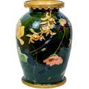 Large Antique Aesthetic Arts and Crafts Period Bronze Mounted Ceramic Vase