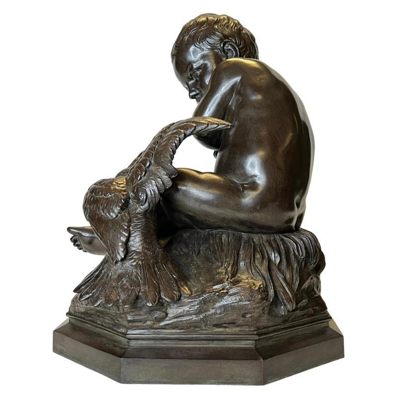 Antonio Giovanni Lanzirotti (1839-1911) Boy and Parrot with Grapes