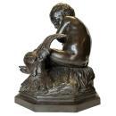 Antonio Giovanni Lanzirotti (1839-1911) Boy and Parrot with Grapes