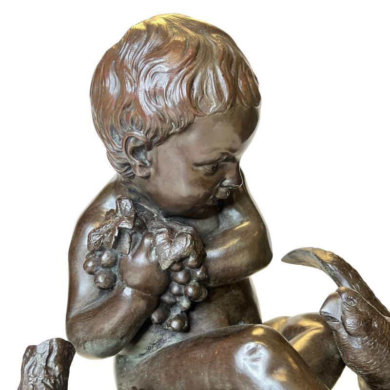 Antonio Giovanni Lanzirotti (1839-1911) Boy and Parrot with Grapes